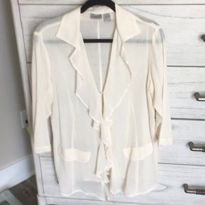 Chico’s gauzy top or jacket.